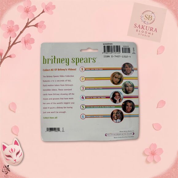 Britney Spears Vintage Lot Motion Video Card & Button Pin 2000s Y2K Pop Star - Picture 4 of 7